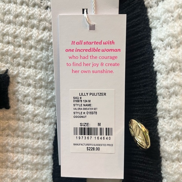 Lilly Pulitzer Valoria Sweater Set size M NWT $228 - Picture 9 of 12